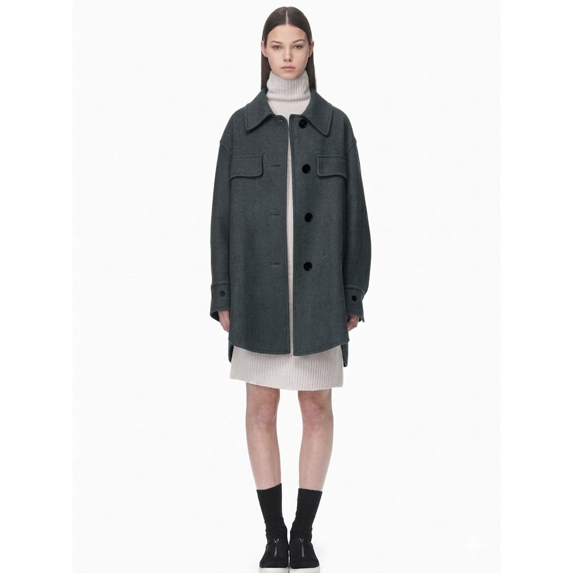 시스템 양모 캐시미어 핸드메이드 자켓 상품이미지1