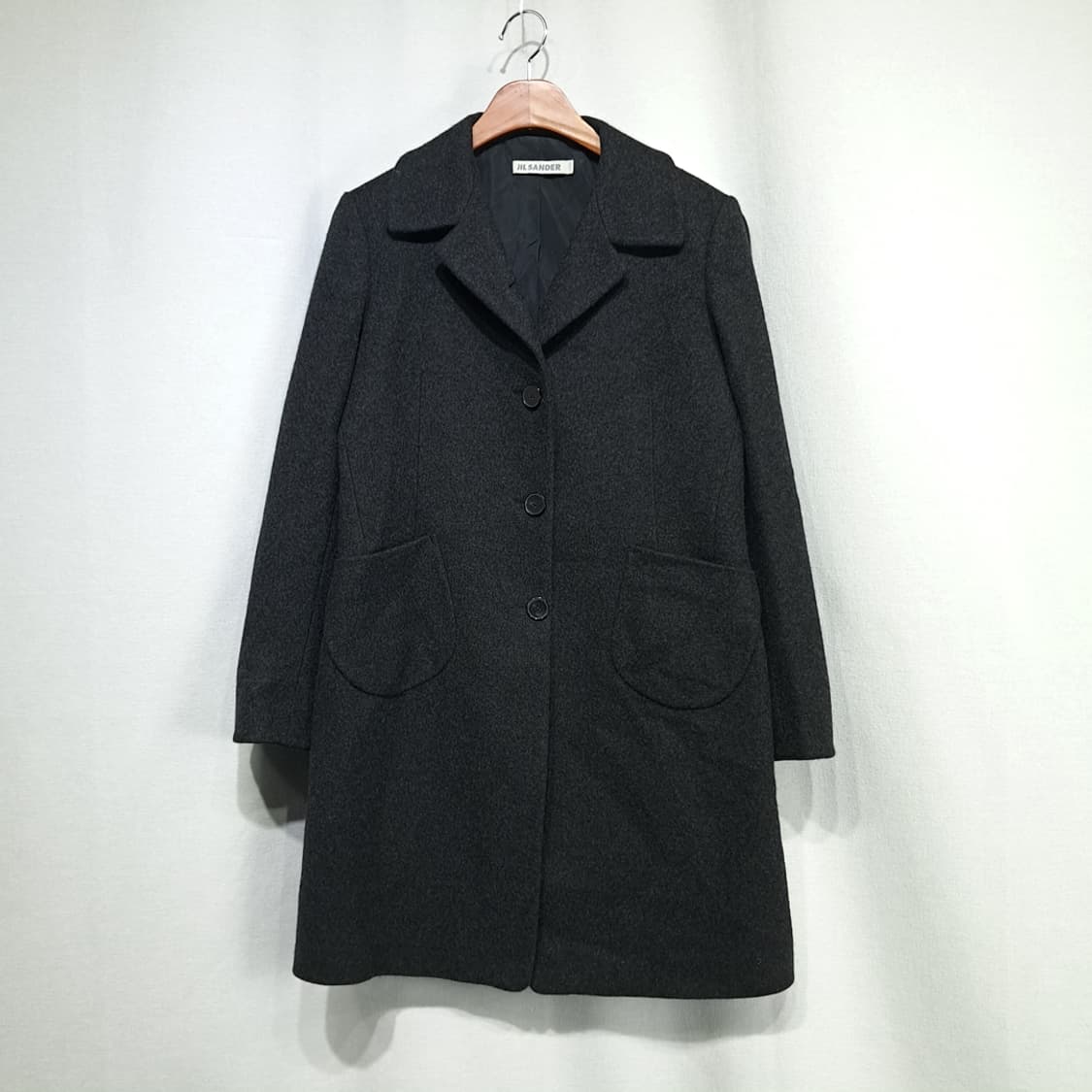 CN908W L 질샌더 차콜그레이 울 캐시미어 미니멀 클래식 코트 상품이미지1