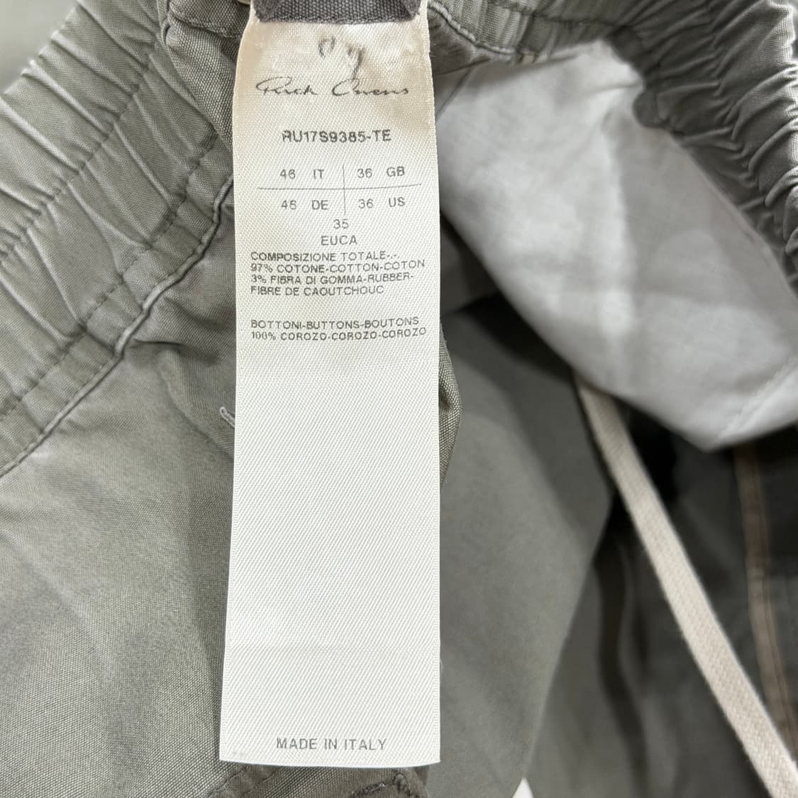 릭오웬스 17SS 크롭 배기 쇼츠 바지 35 상품이미지6