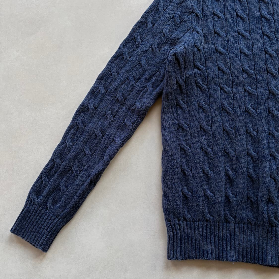 [S]폴로 랄프로렌 꽈배기 케이블 코튼 니트 네이비 상품이미지5