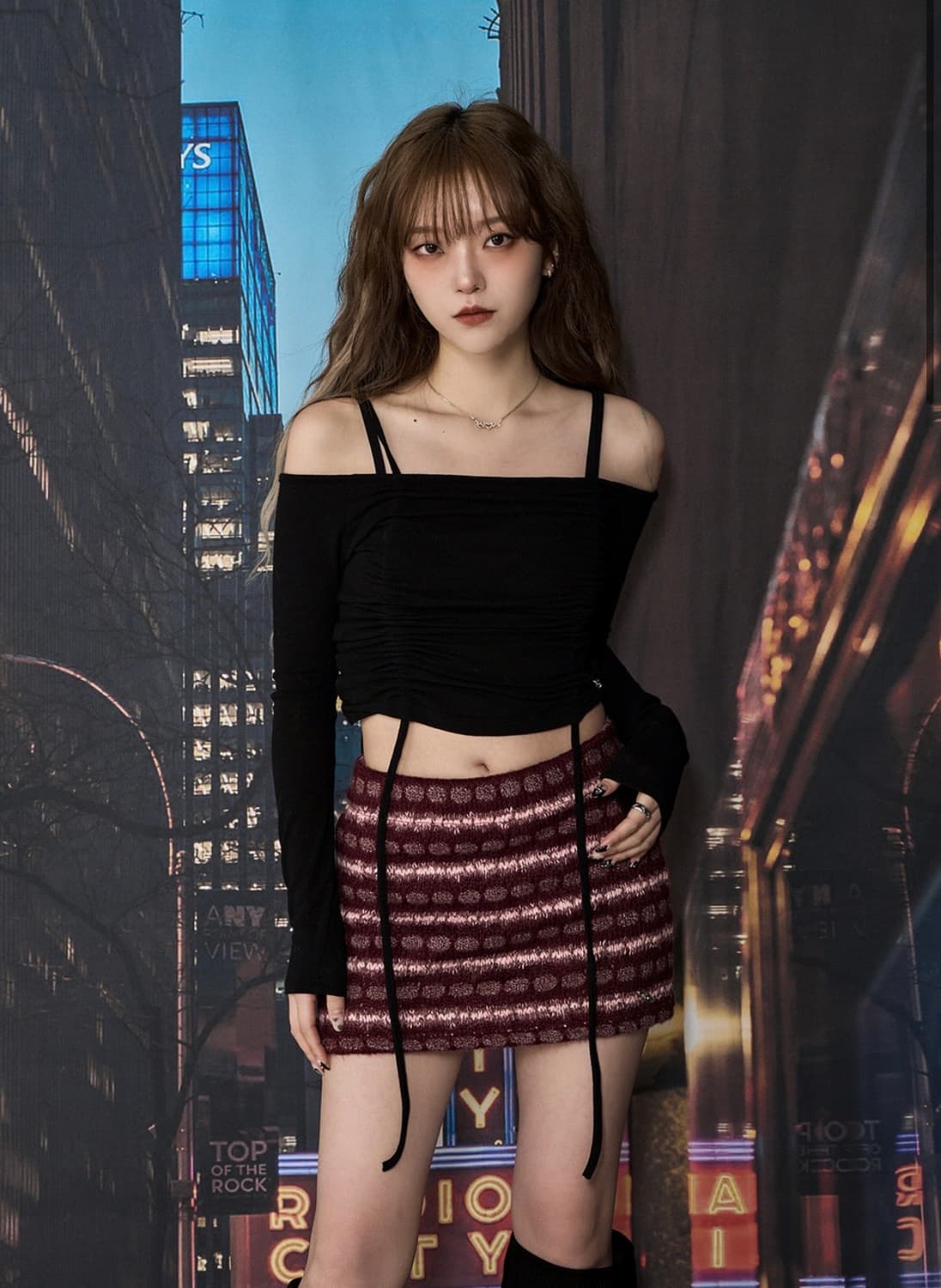 체리퀴리 오프숄더 티 상품이미지1