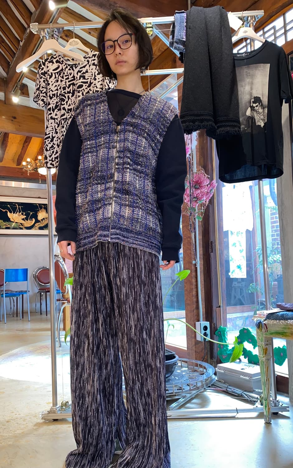 Supreme Logo detail Zip up Sweater Vest 상품이미지7