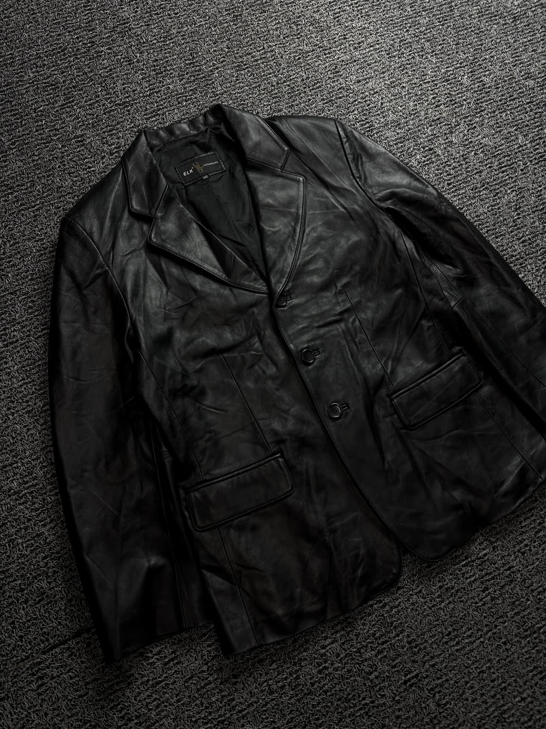 아카이브 빈티지 램스킨 블레이저 레더 자켓 블랙 1506 상품이미지1