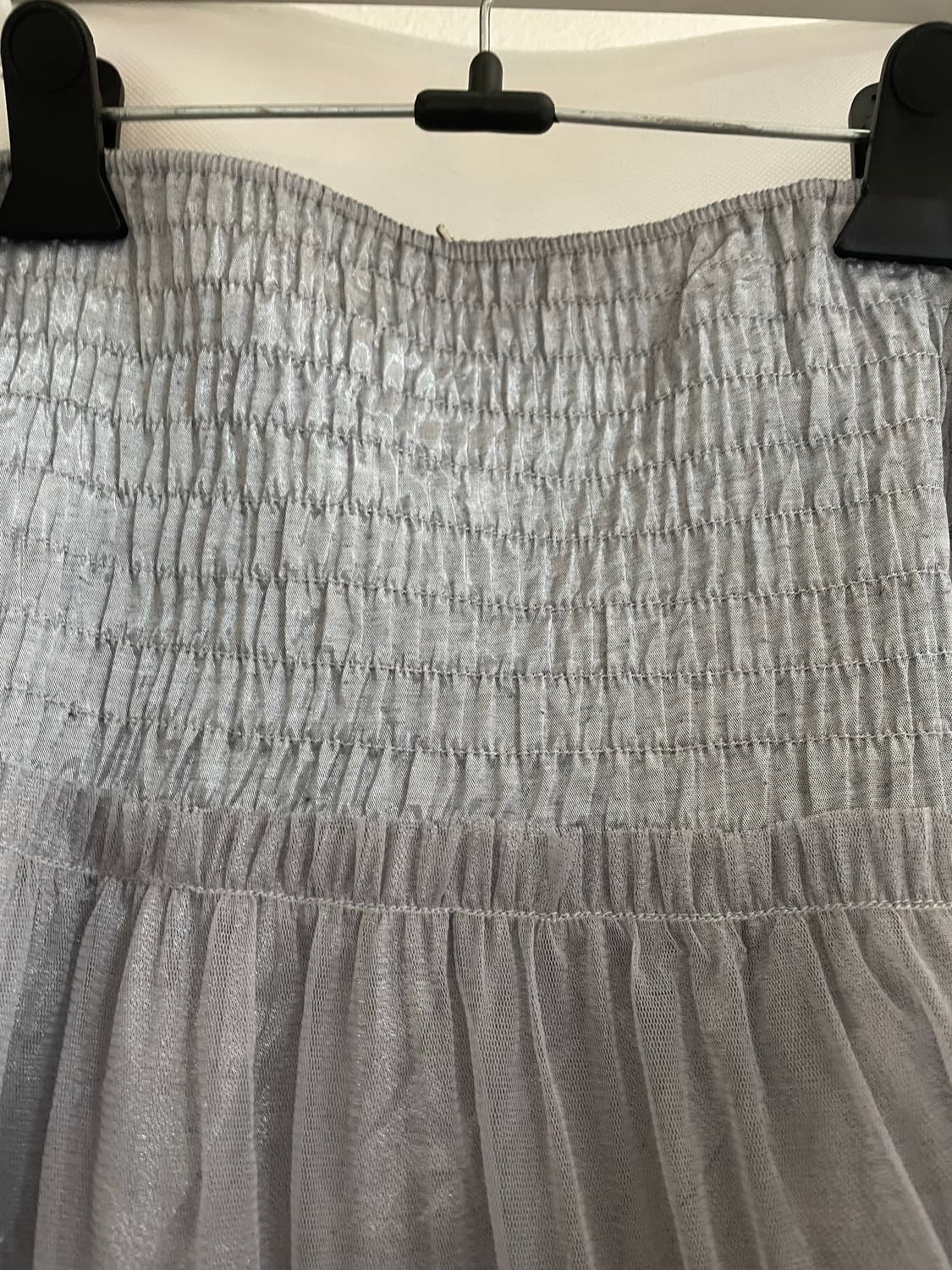 그레이 스모크 셔링 쉬폰 스커트 상품이미지4