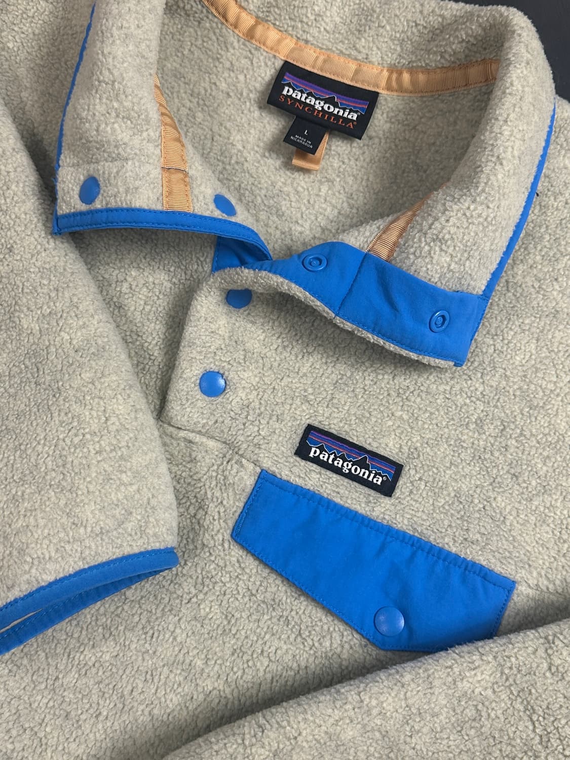 파타고니아 신칠라 오트밀 헤더 베셀 블루 L 상품이미지1