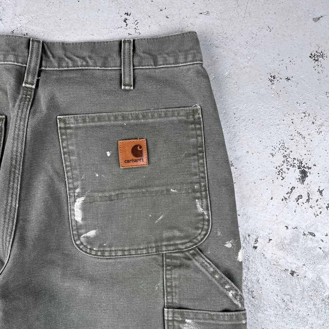 칼하트 모스그린 싱글니 painted 카펜터 팬츠 B11MOS 상품이미지6