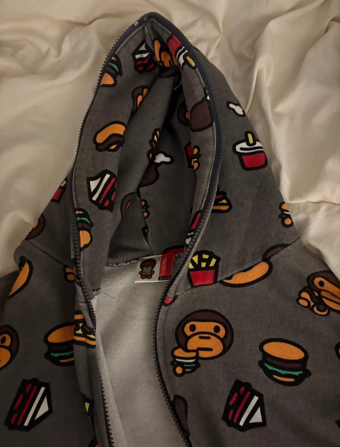 BAPE 마일로 후드집업 회색m 상품이미지2