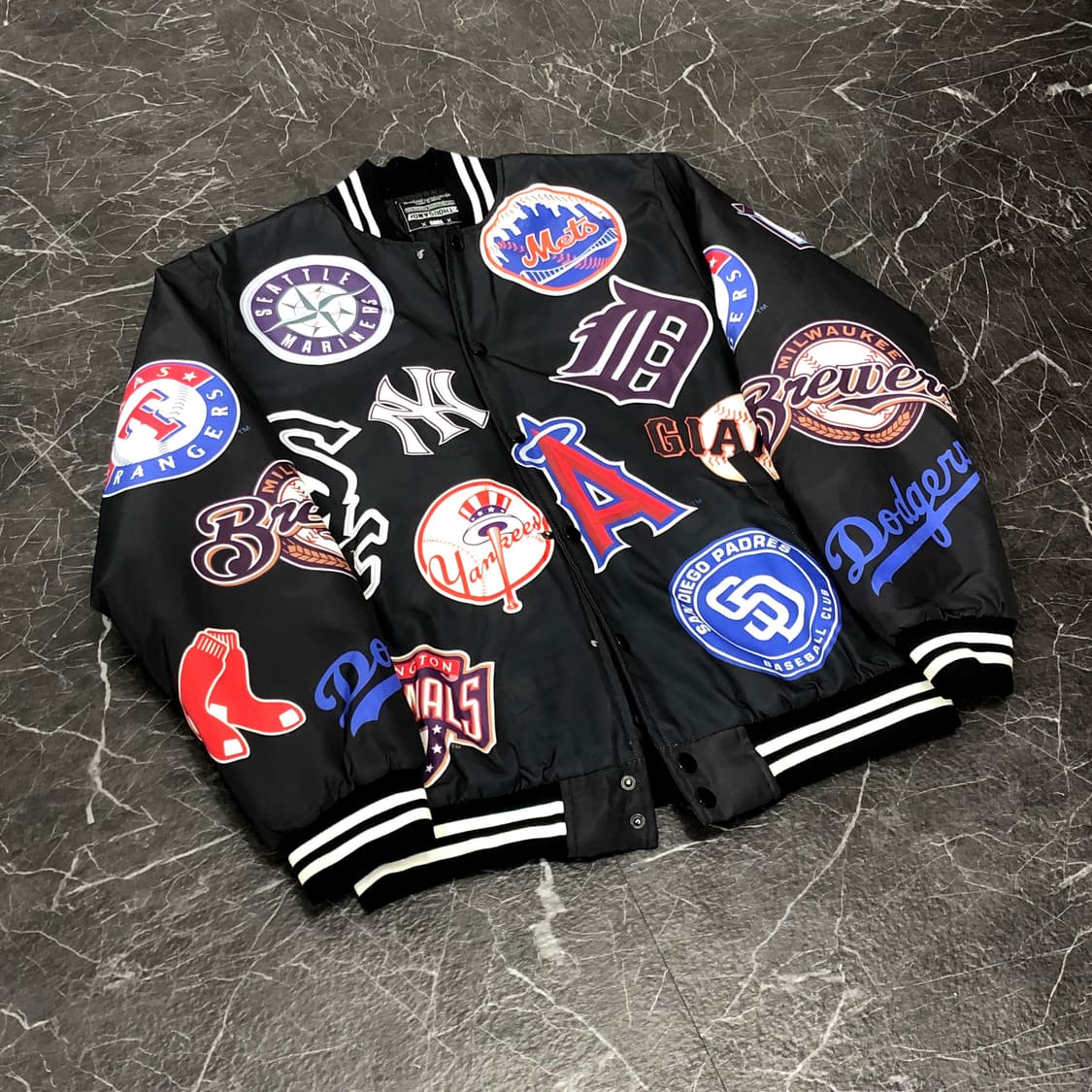 L MLB 올스타즈 봄버 바시티 자켓 상품이미지4