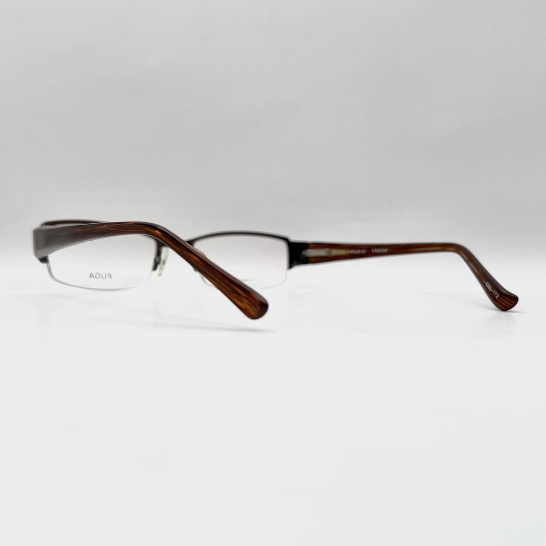 FUGA 푸가 일본 브랜드 스퀘어 반무테 안경 상품이미지5