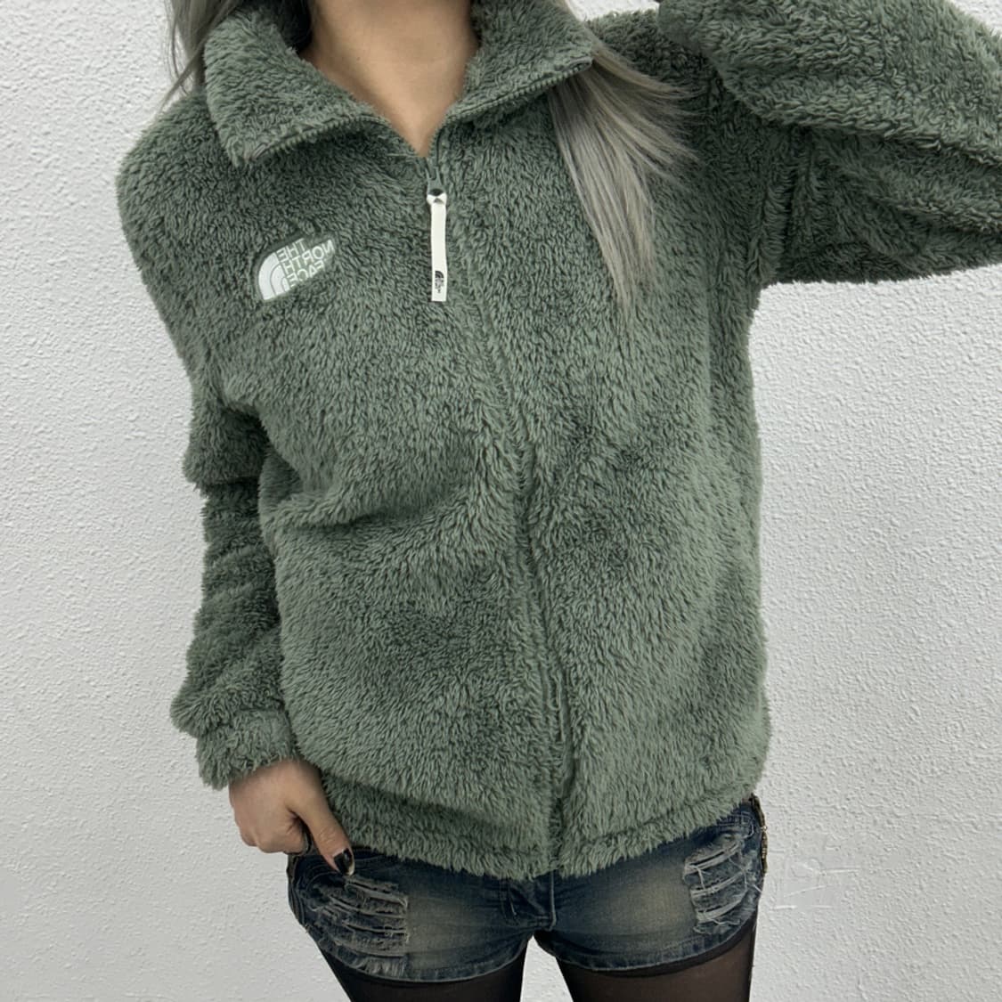 노스페이스 말차맛 플리스 집업 S 상품이미지2