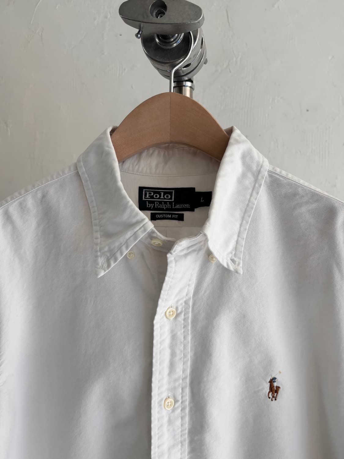 Polo 폴로 랄프로렌 화이트컬러 커스텀 핏 코튼 셔츠 상품이미지3