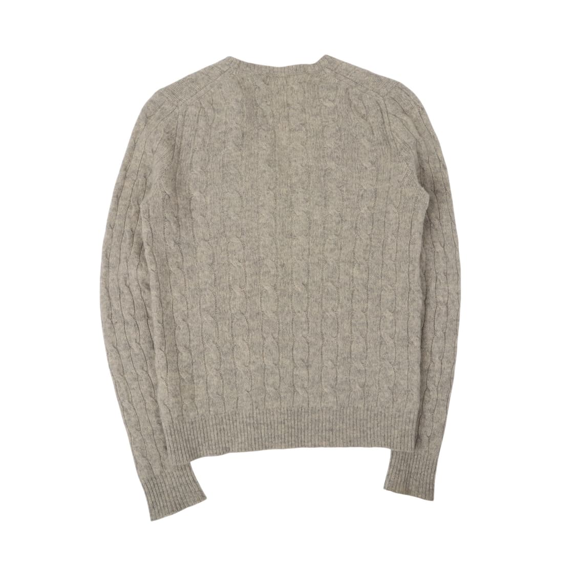 폴로 랄프로렌 그레이 울 캐시미어 케이블 브이넥 니트 상품이미지5