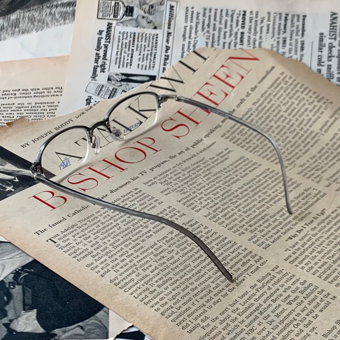 733 데드스탁 스퀘어 클리어 블랙 반무테 초경량 빈티지안경 상품이미지6