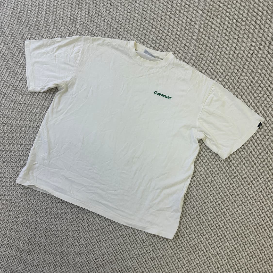 M 커버낫 화이트 로고 오버핏 반팔 0415D 상품이미지1