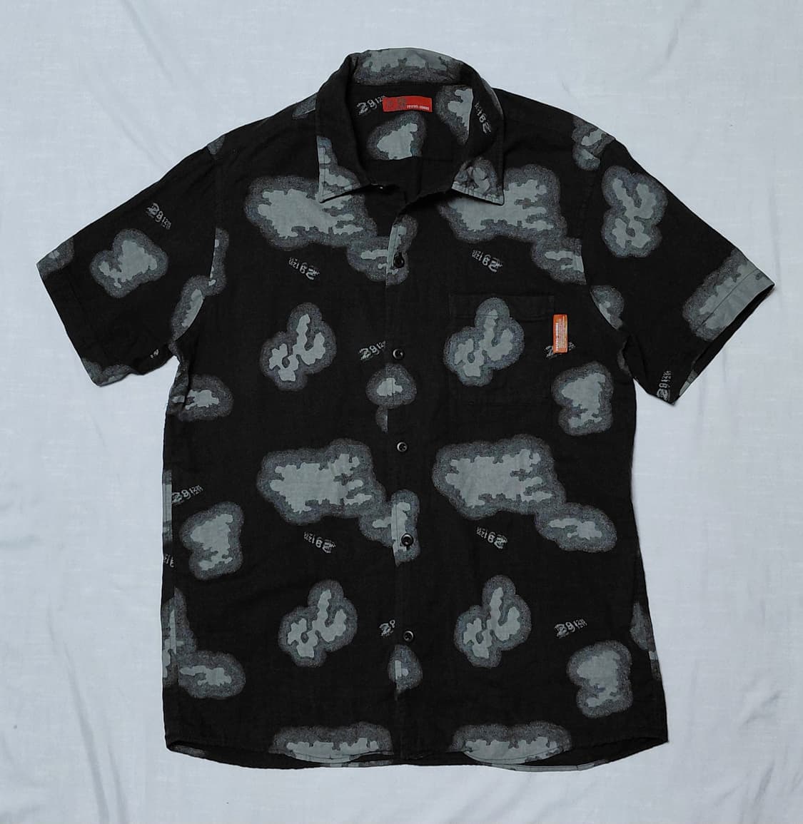 [291295=HOMME] 아카이브 쉐도우 클라우드 패턴 반팔 셔츠 상품이미지1