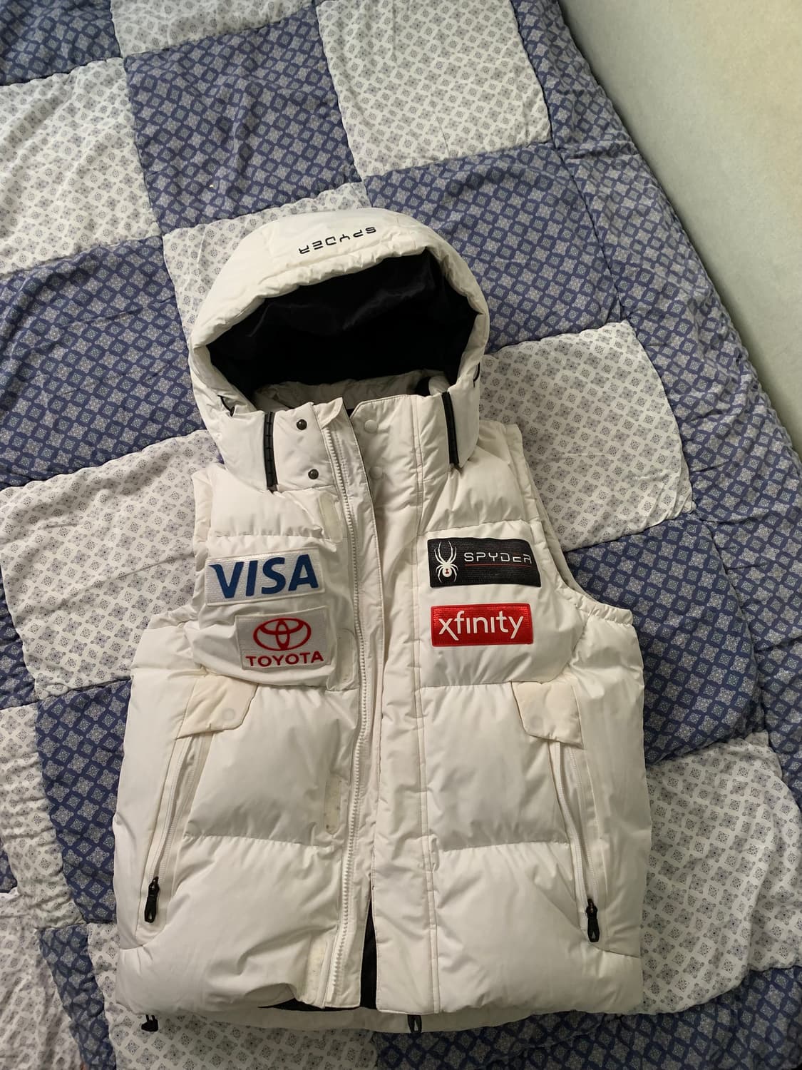 스파이더 화이트 덕다운 패딩조끼 M 95 상품이미지1