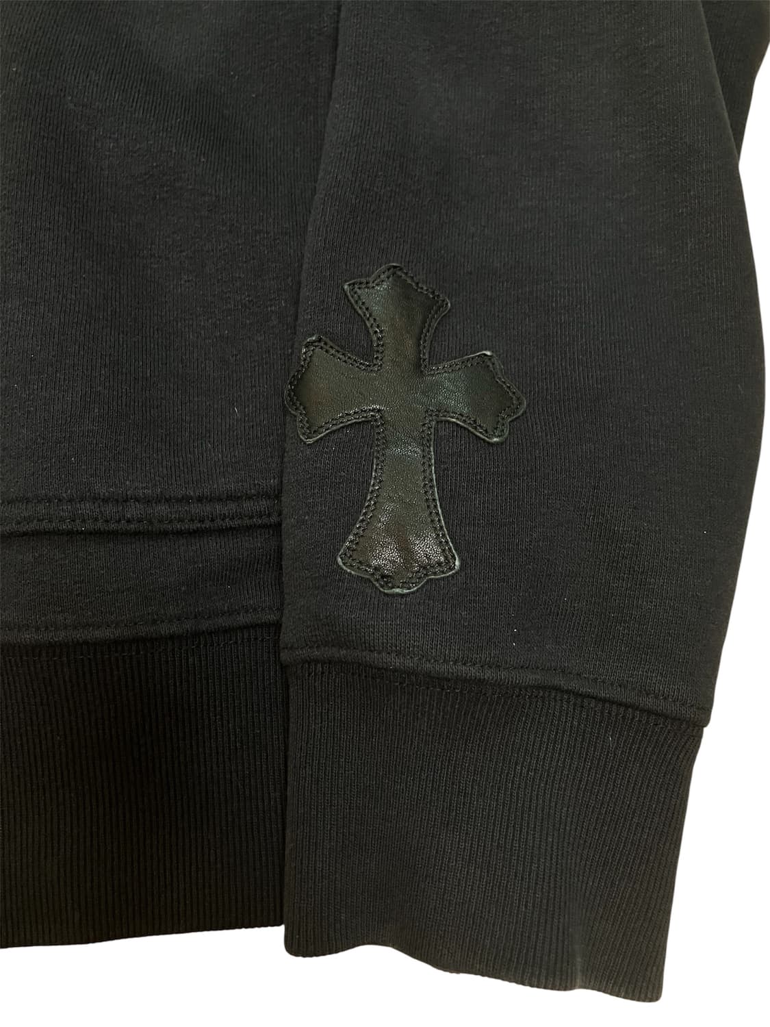 크롬 하츠 가죽 패치 집업후디 상품이미지5