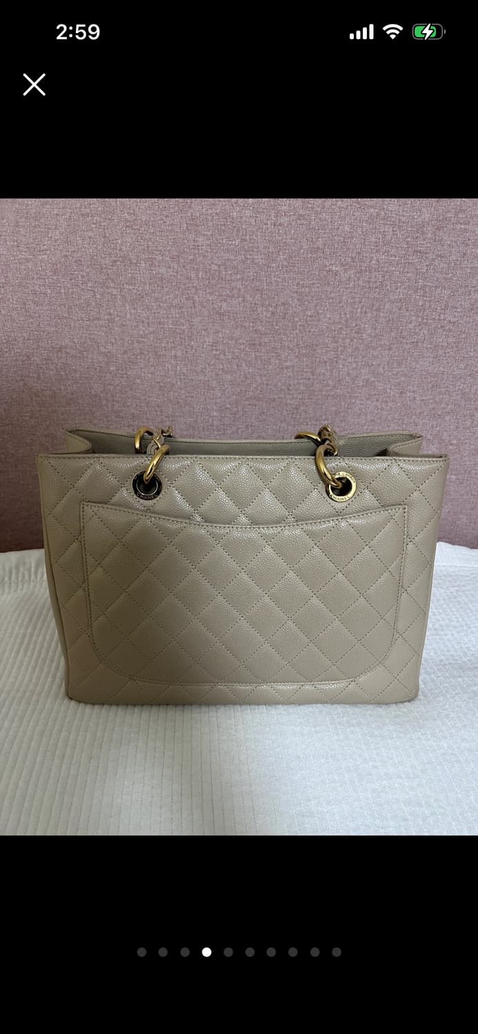 정품 샤넬 캐비어 그랜드샤핑 금장 상품이미지4