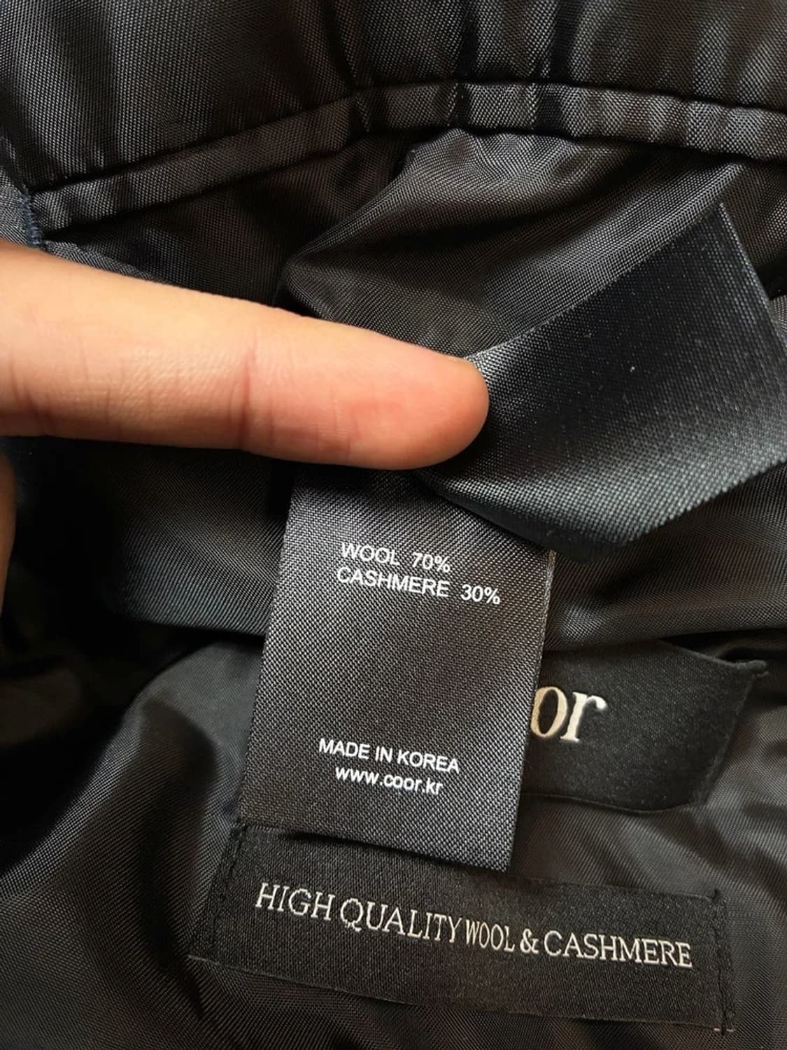 쿠어 COOR 캐시미어 30 더블 로브 코트 PN7311 상품이미지9