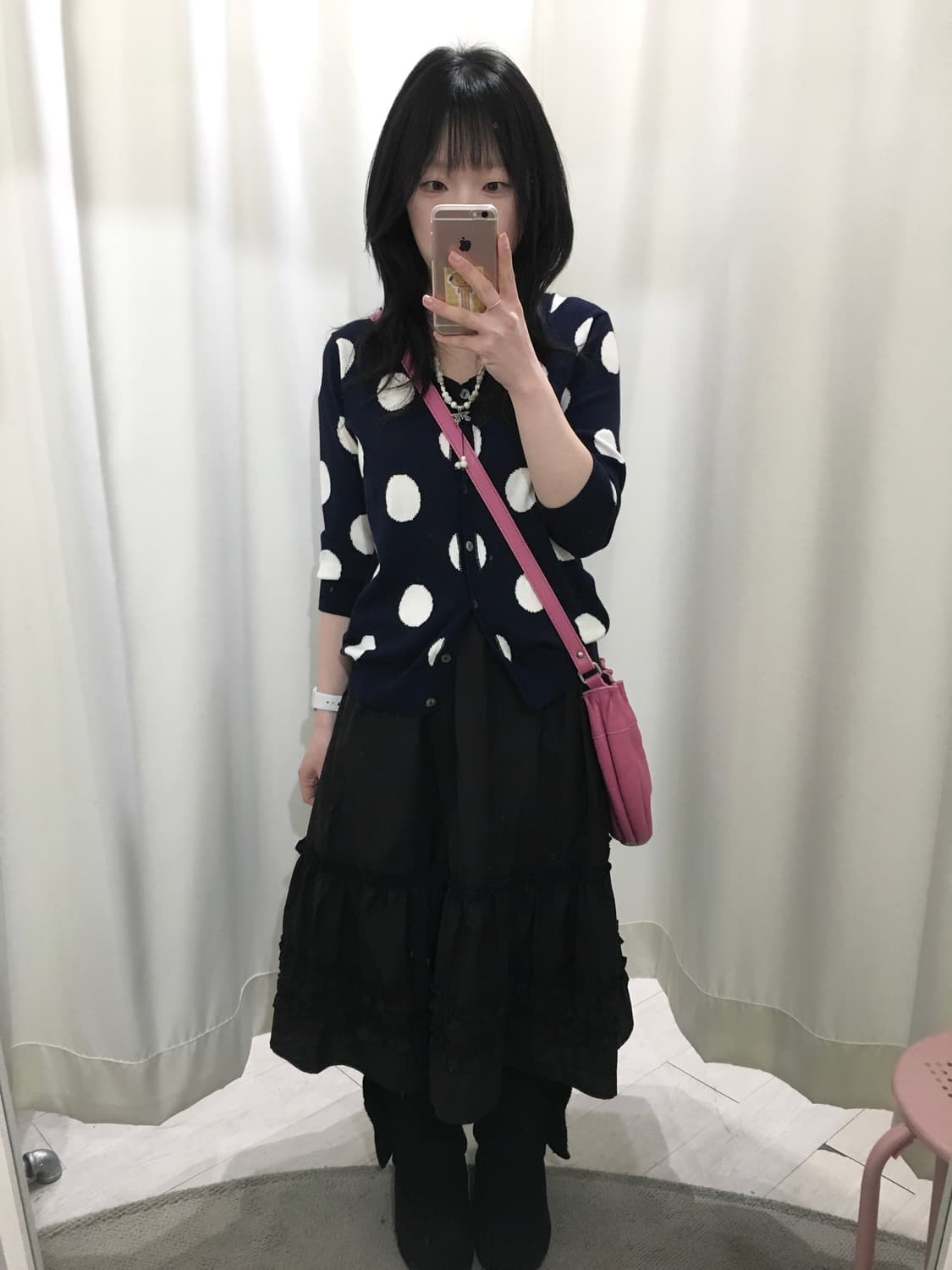 핑크 소가죽 크로스백-국내 상품이미지2