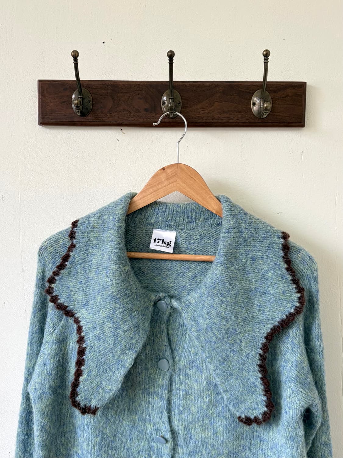 17kg 민트그린 오버 카라 가디건 상품이미지2