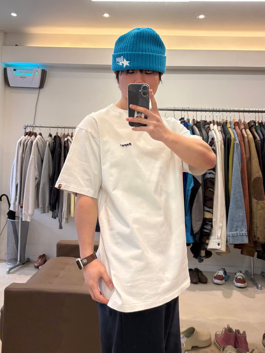 베이프 로고 패치 반팔 티셔츠 상품이미지9