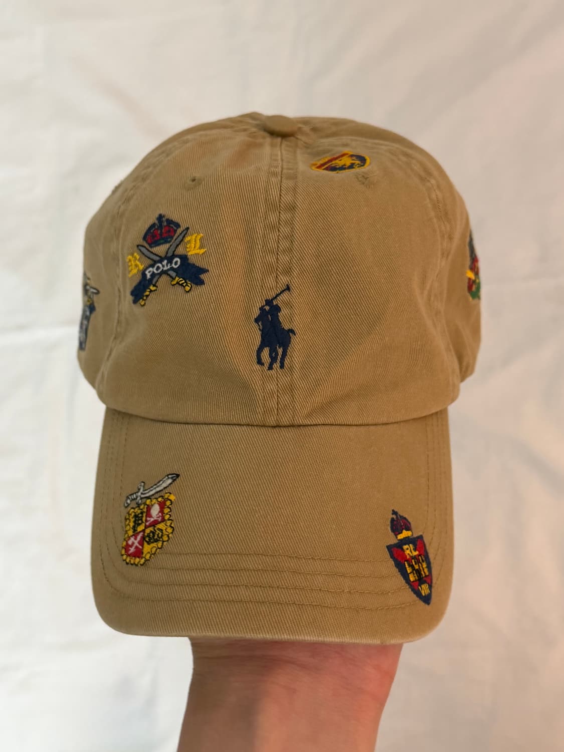 폴로 랄프로렌 멀티패치 자수로고 볼캡 베이지 상품이미지2