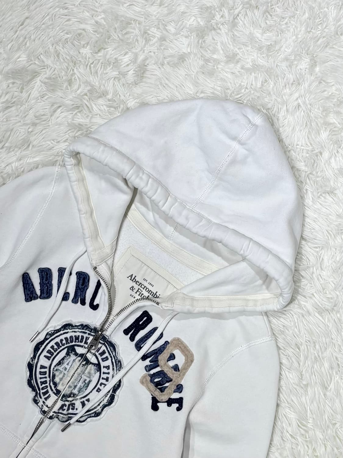 아베크롬비 화이트 투웨이 후드집업 상품이미지5