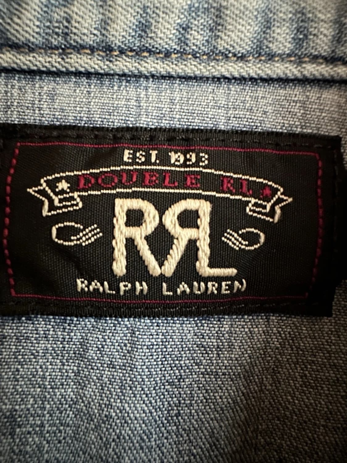 90s RRL 더블알엘 데님 웨스턴 셔츠 라이트 워시 상품이미지3