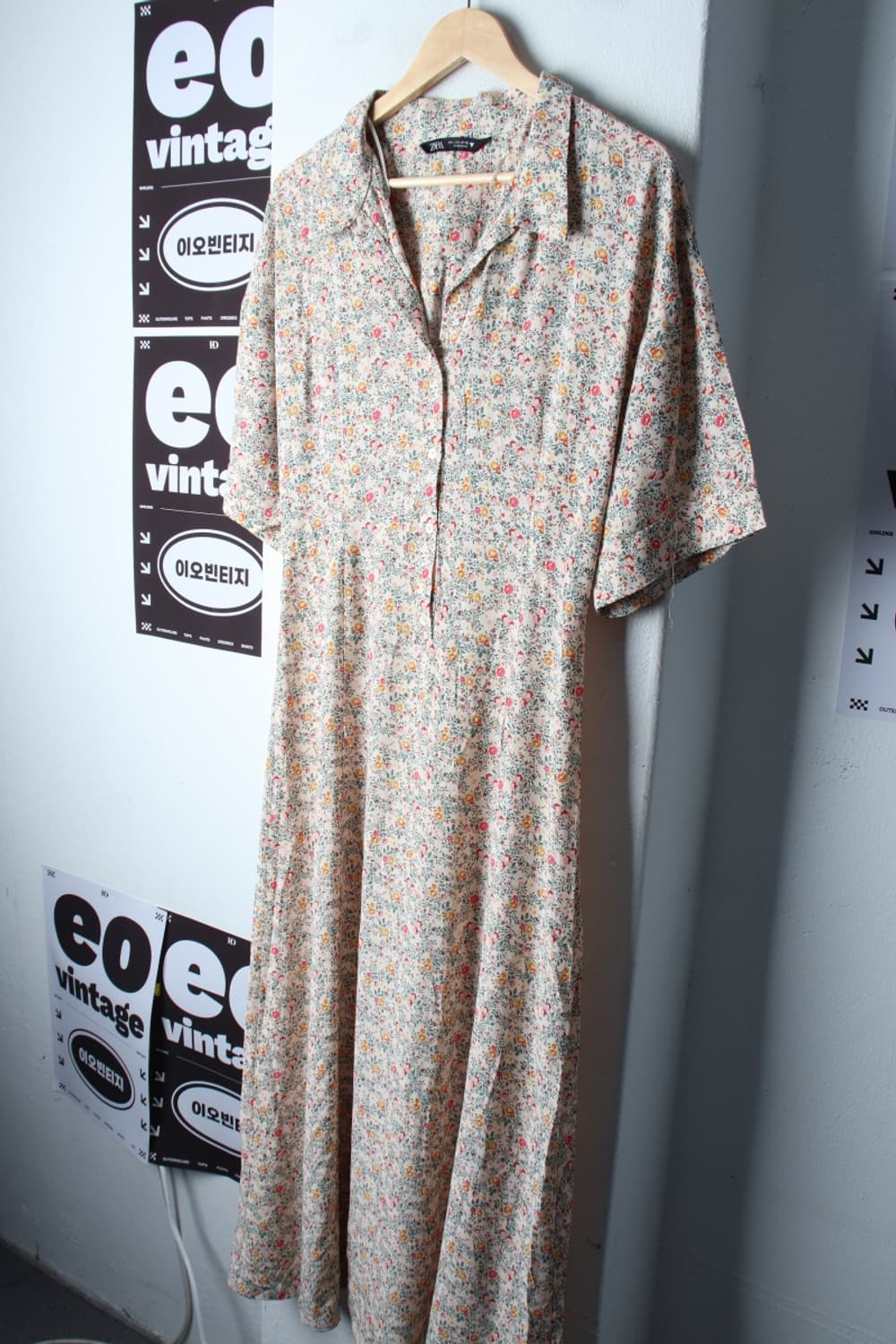 W(L-XL) 자라 반팔 티셔츠 원피스 드레스 플라우 롱-H33618 상품이미지1