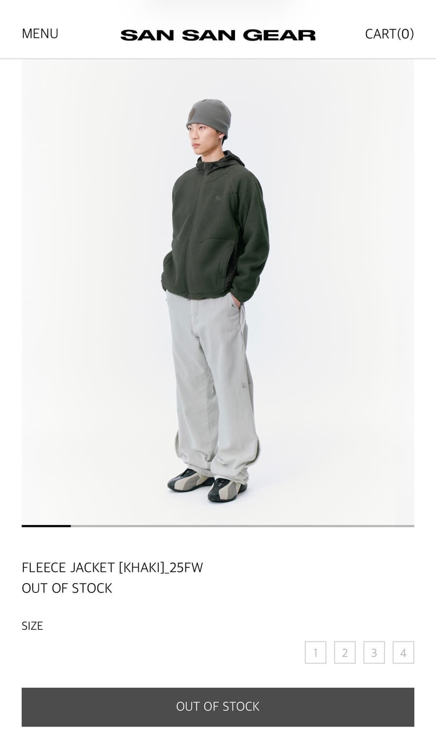 FLEECE JACKET 25fw 카키 상품이미지3