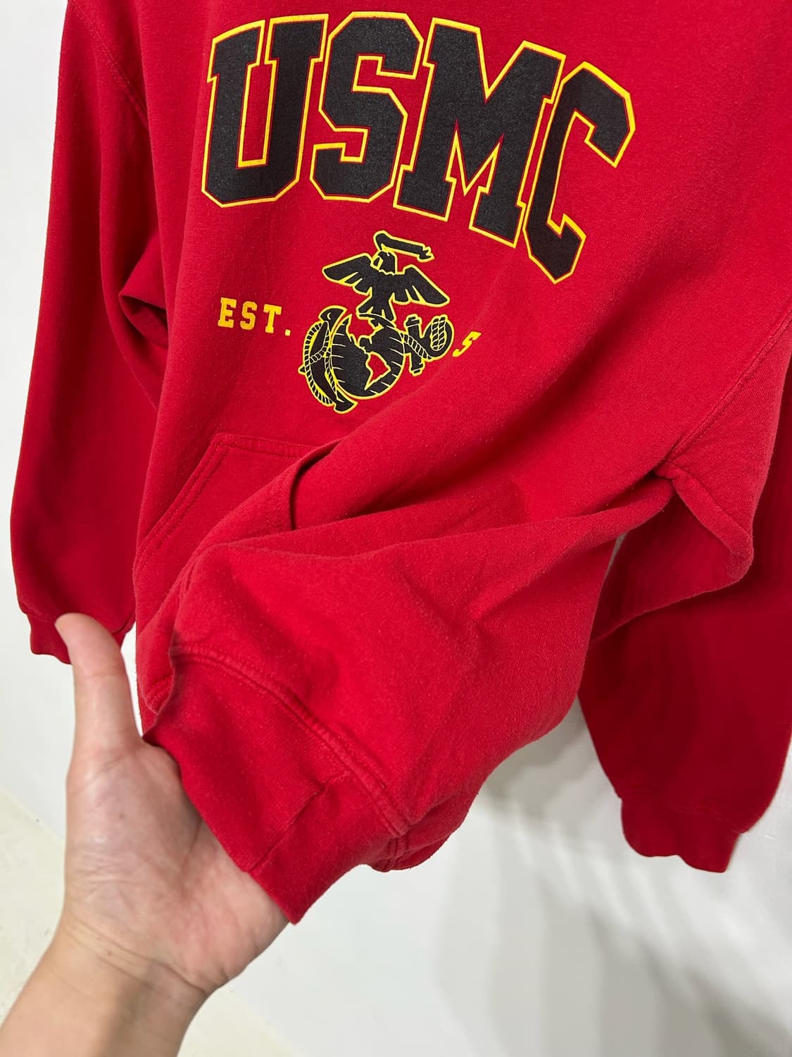00's  Gildan  USMC hoodie Sweatshirt. 상품이미지3