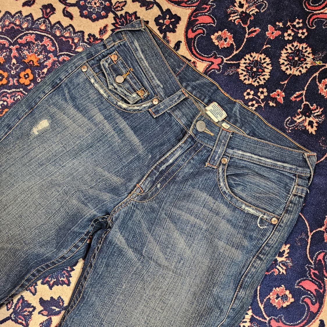 트루릴리전 00's 조이 니들 워크 부츠컷 팬츠 34 size 상품이미지7