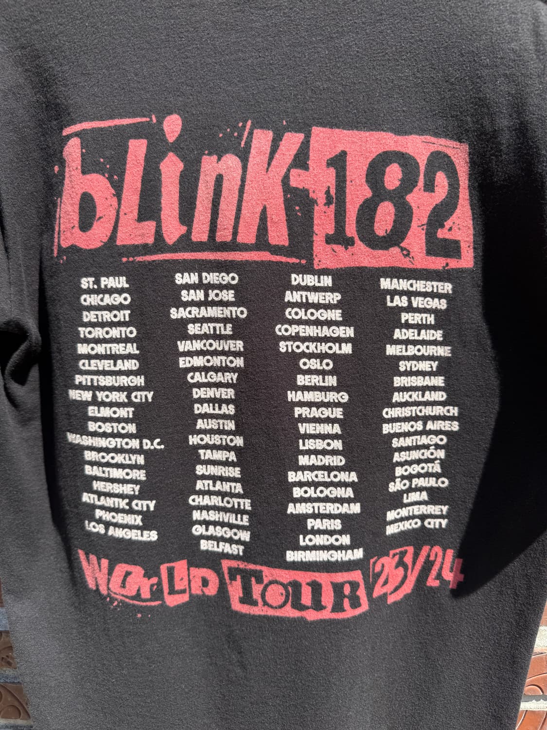 Blink-182 23/24 World Tour 티셔츠 상품이미지4