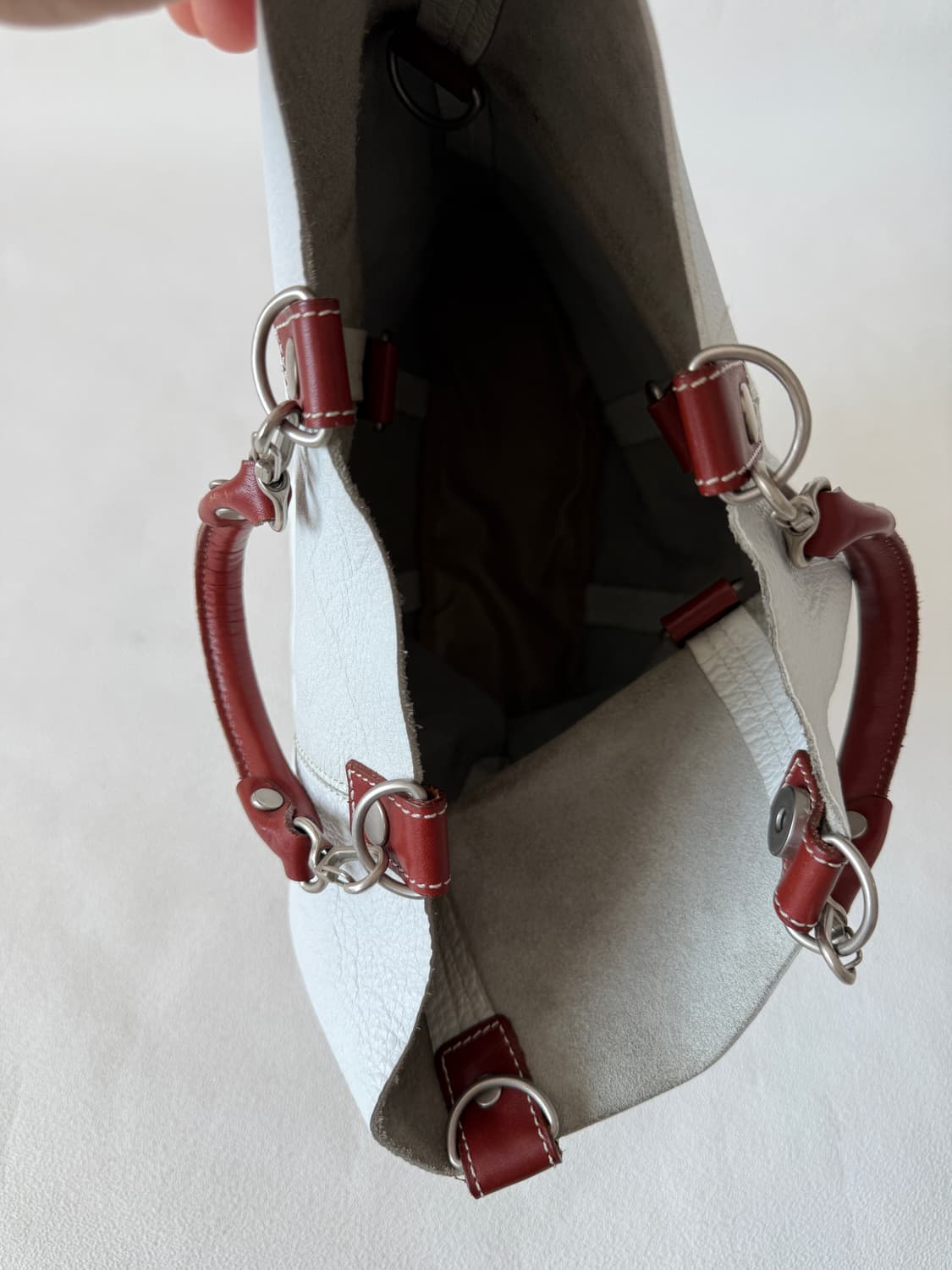 Pre owned 레더 토트백 상품이미지9