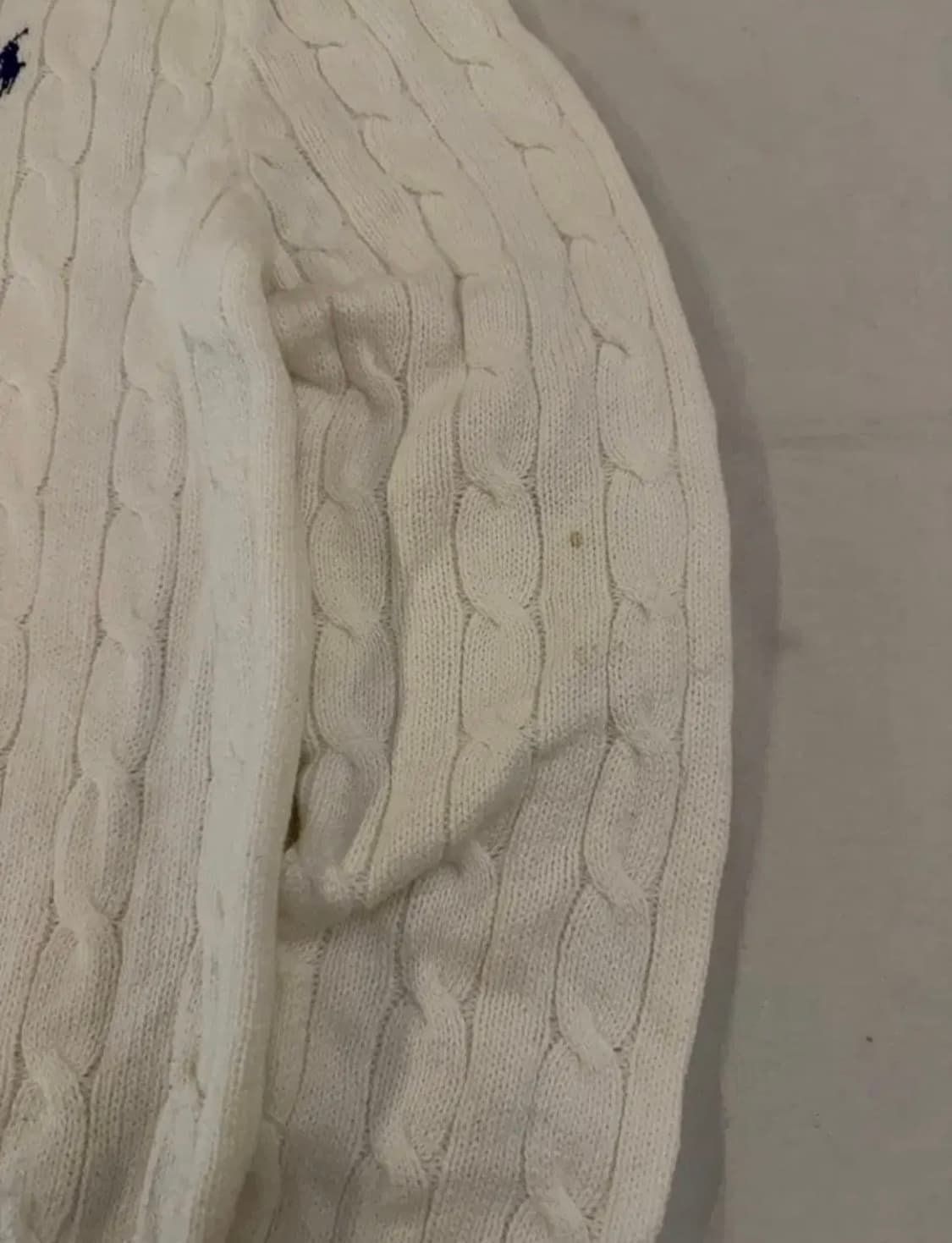 병행수입X 폴로랄프로렌 케이블 꽈배기니트 크림 화이트XL 상품이미지3
