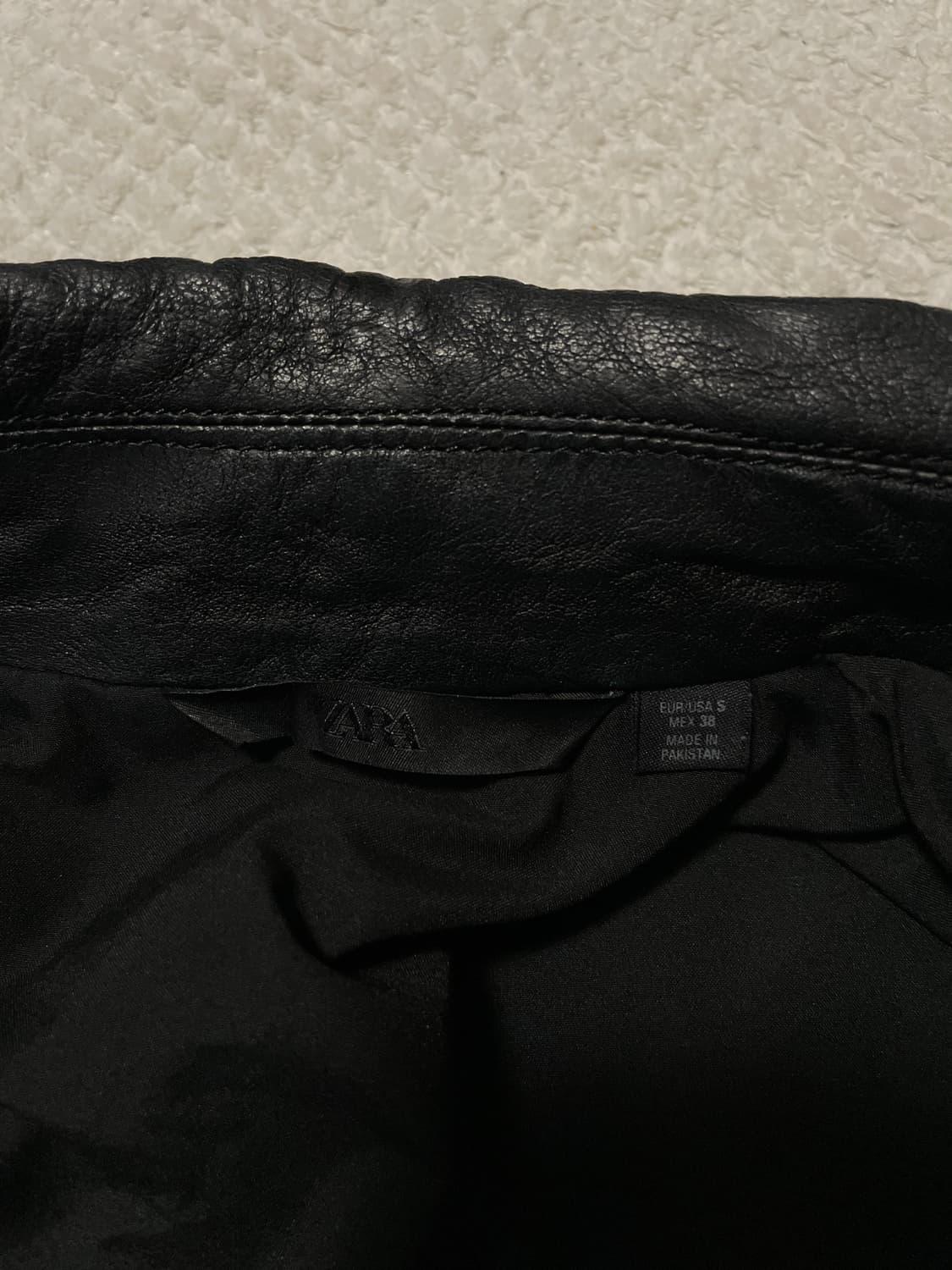 ZARA 자라 웨스턴 무드 램스킨 양가죽 A-2 레더 자켓(100~) 상품이미지7