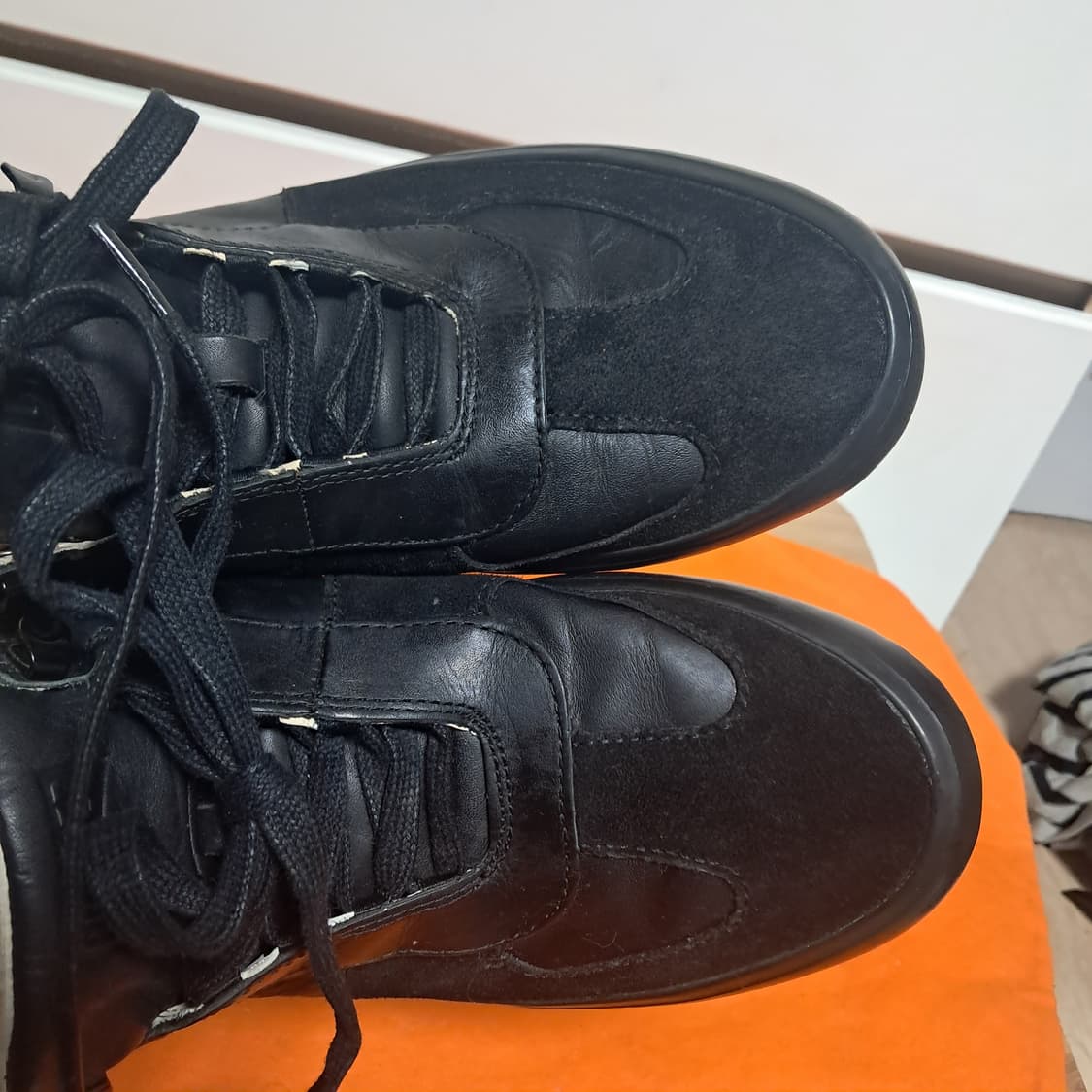 캠퍼 남성 블랙 가죽 스니커즈 42(약 265~270) 상품이미지8