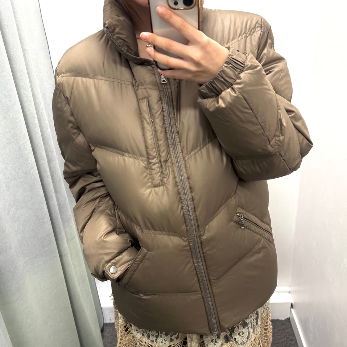 브라운 다운 패딩 상품이미지2