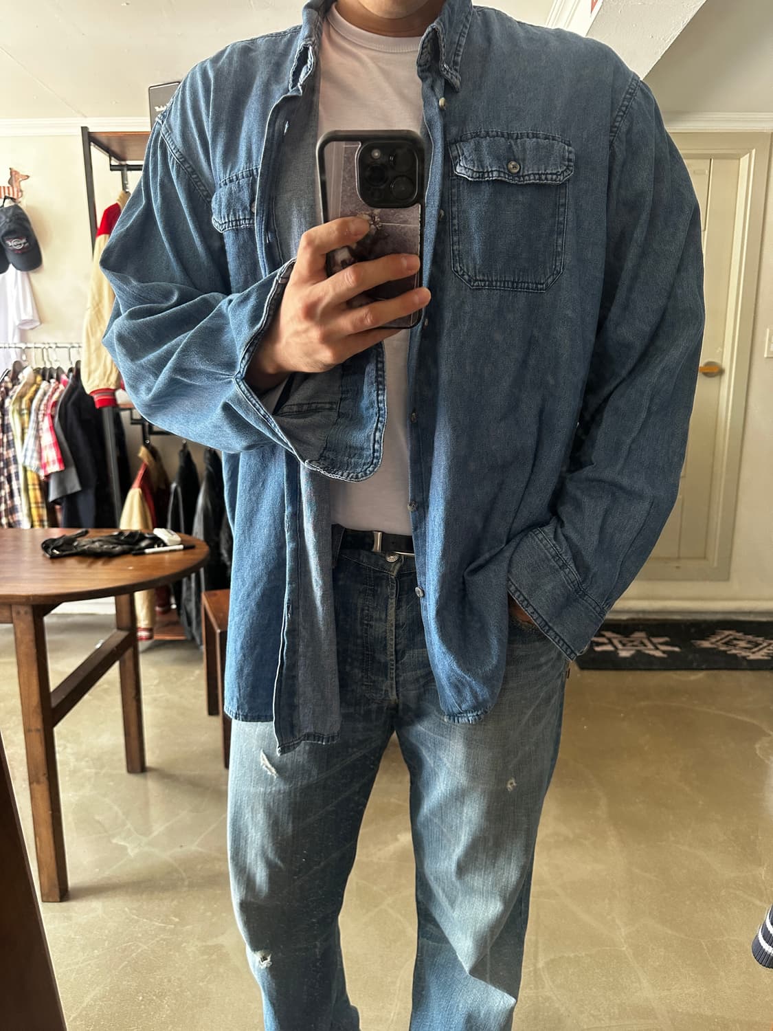 Wrangler 데님 워크 셔츠 상품이미지1