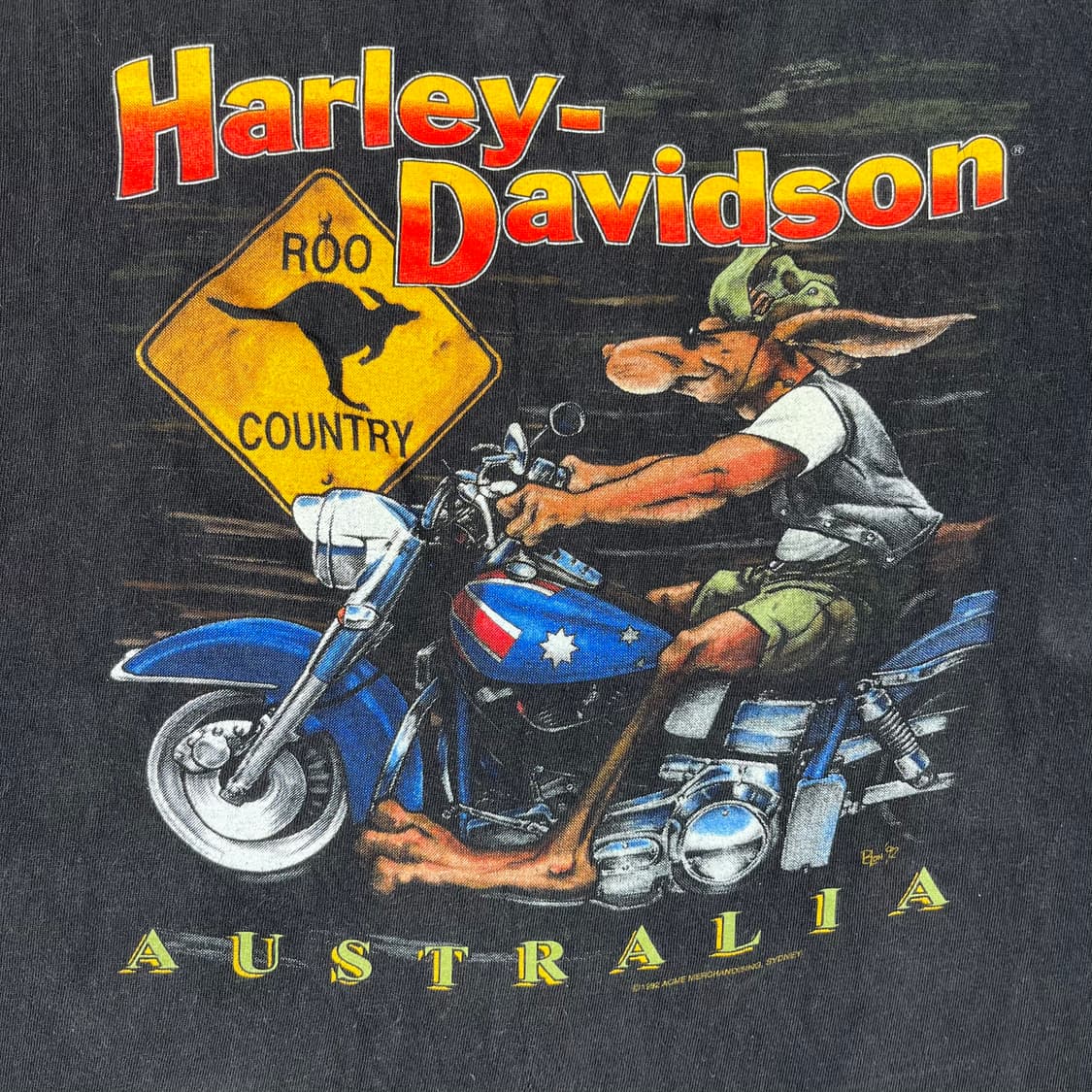 빈티지 할리데이비슨 호주 캥거루 반팔 상품이미지7