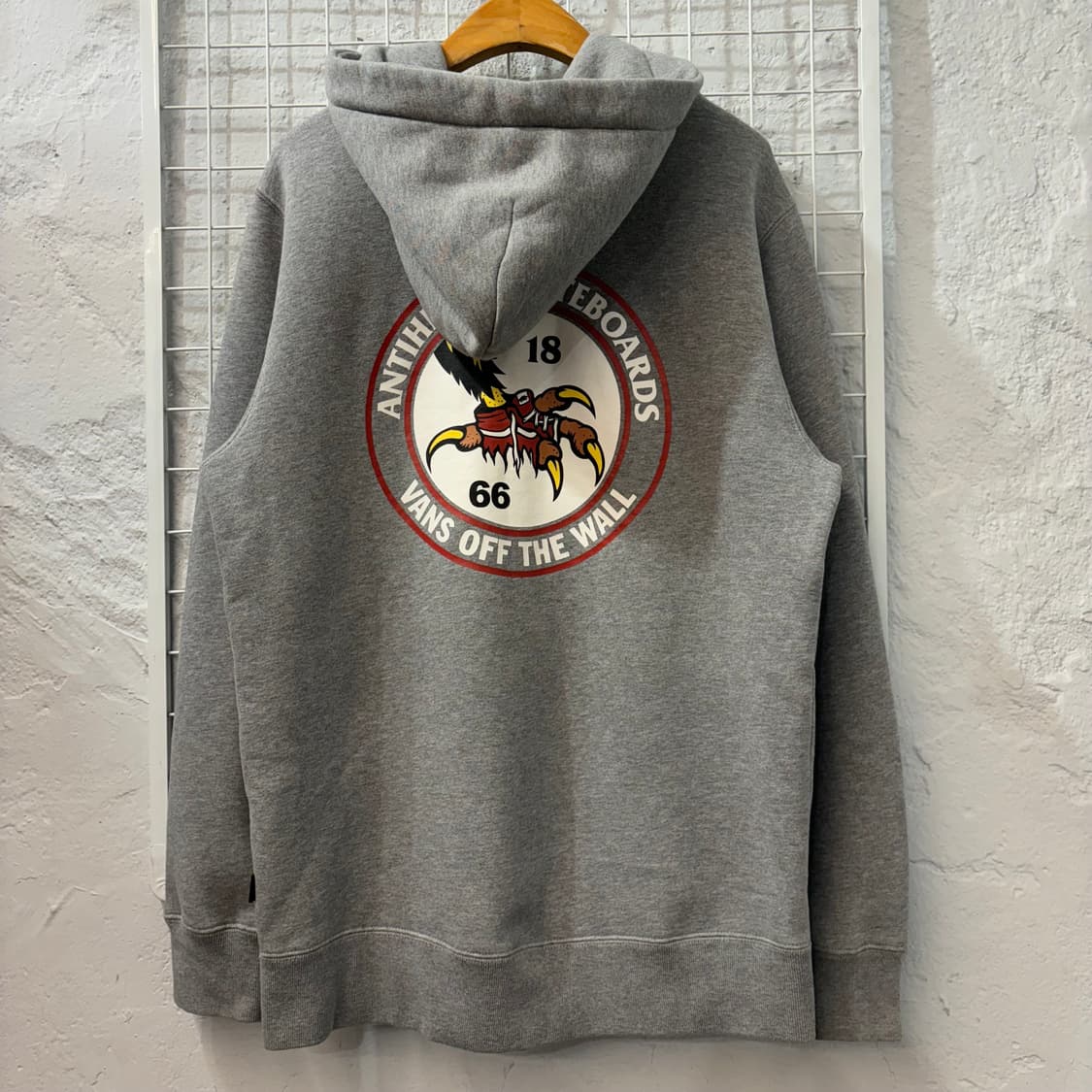 반스 안티 히어로 빅 로고 그레이 후드집업 M 상품이미지1