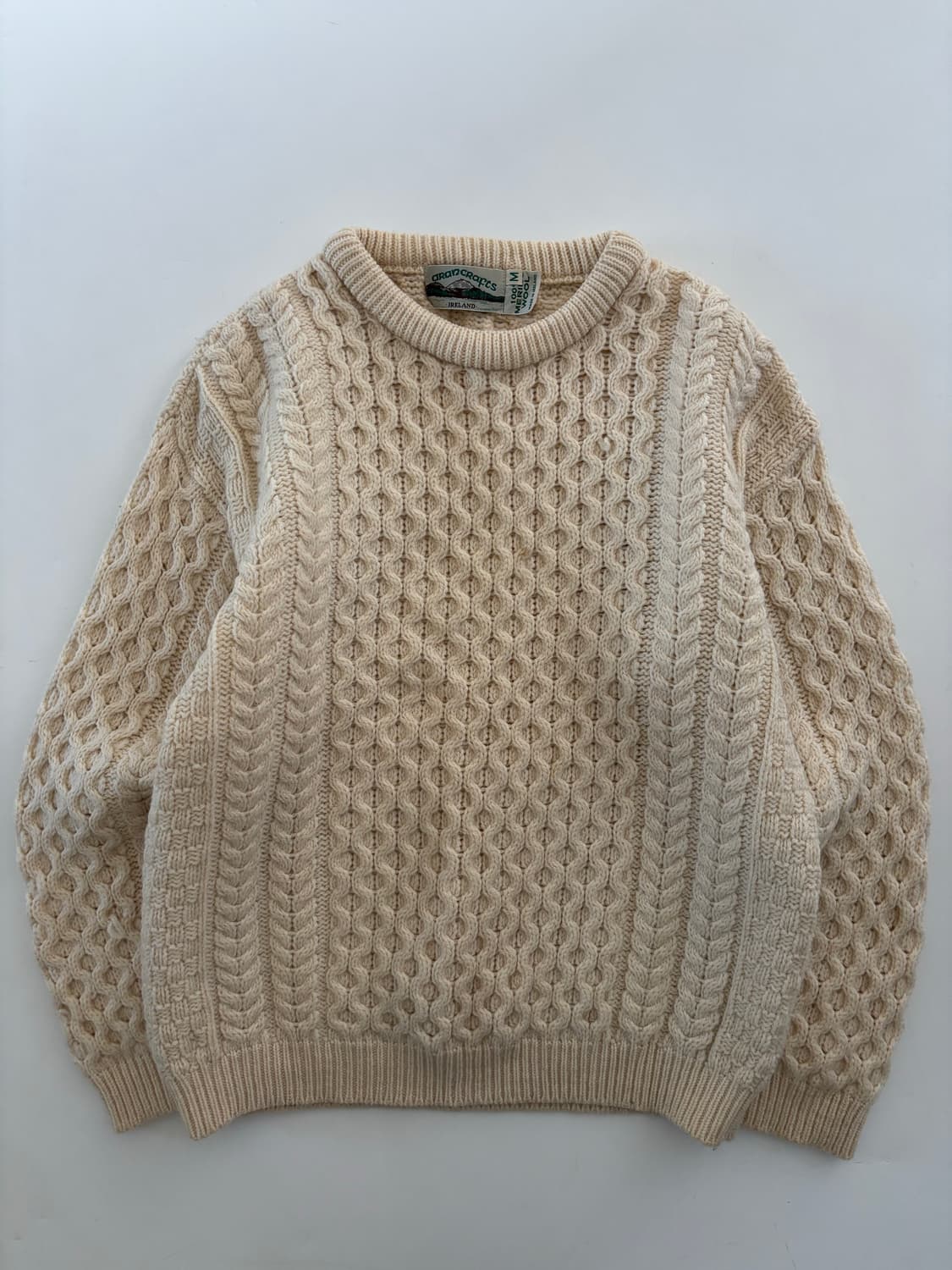 아란크래프트 아이보리 피셔맨 울 니트 상품이미지7