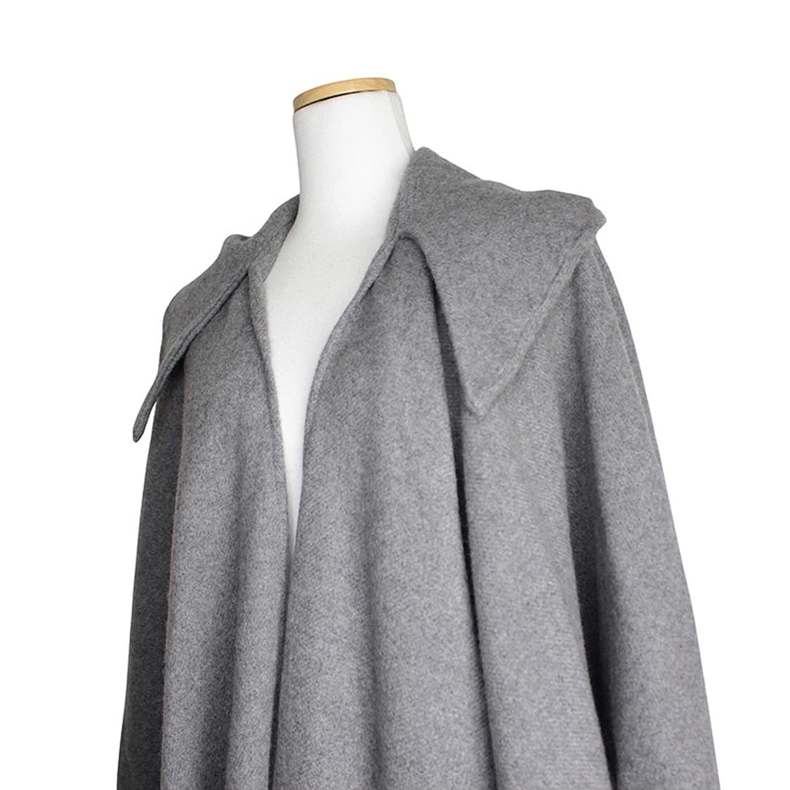 발렌시아가 그레이 울캐시미어 후드 케이프 (프리사이즈) 상품이미지4