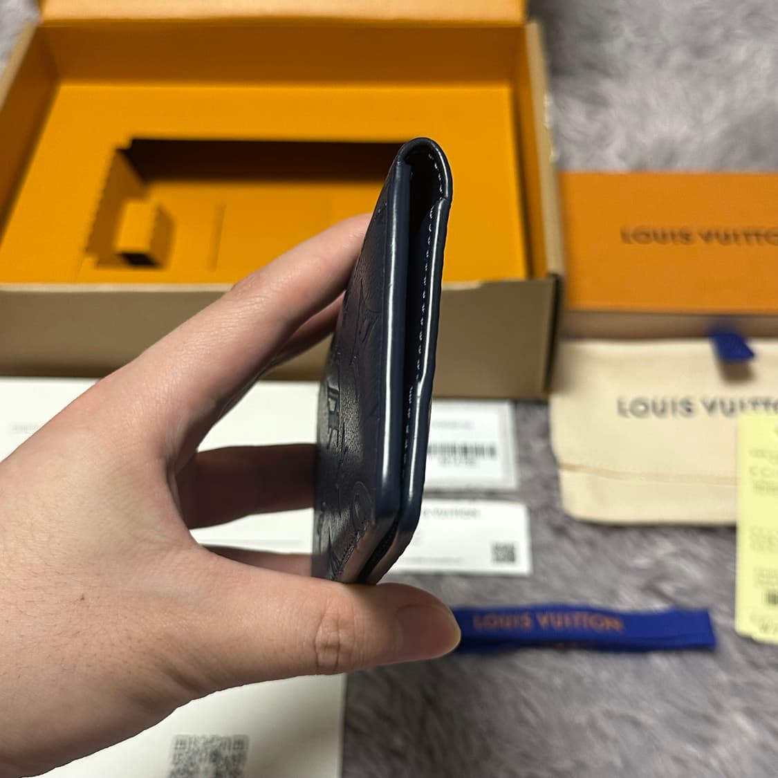 [풀구성] 루이비통 이클립스 쉐도우 오거나이저 카드지갑 네이비 상품이미지5