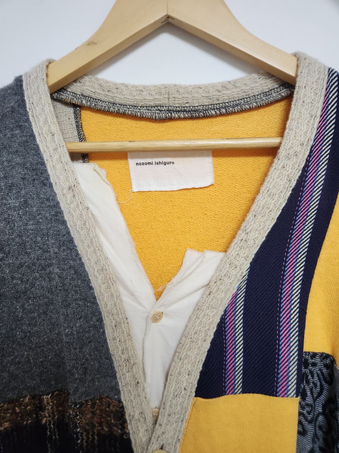 노조미이시구로 배색 가디건 Free - K51 상품이미지5