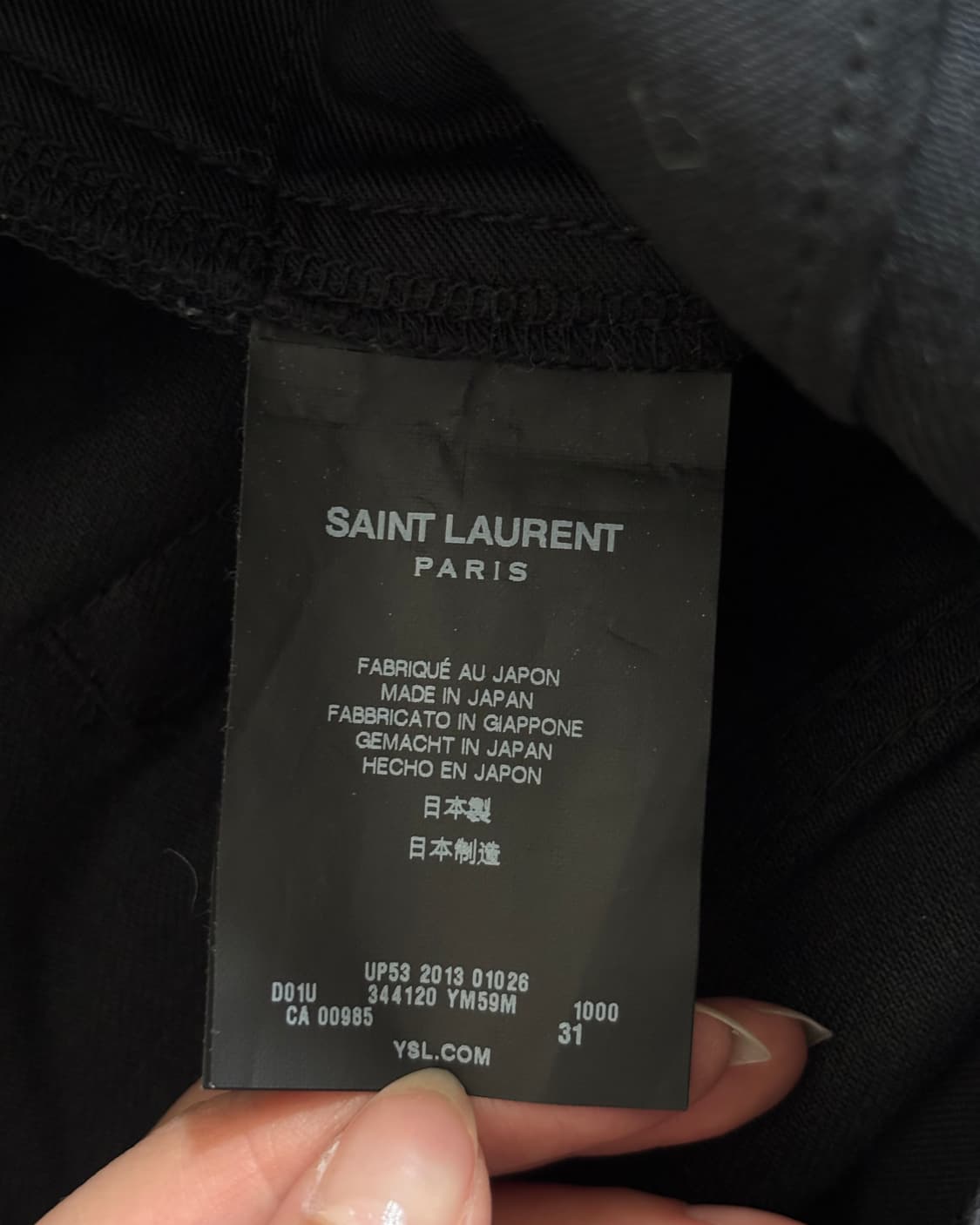 Saint Laurent 생로랑 블랙 컬러 에디 슬리먼 코팅진 상품이미지6
