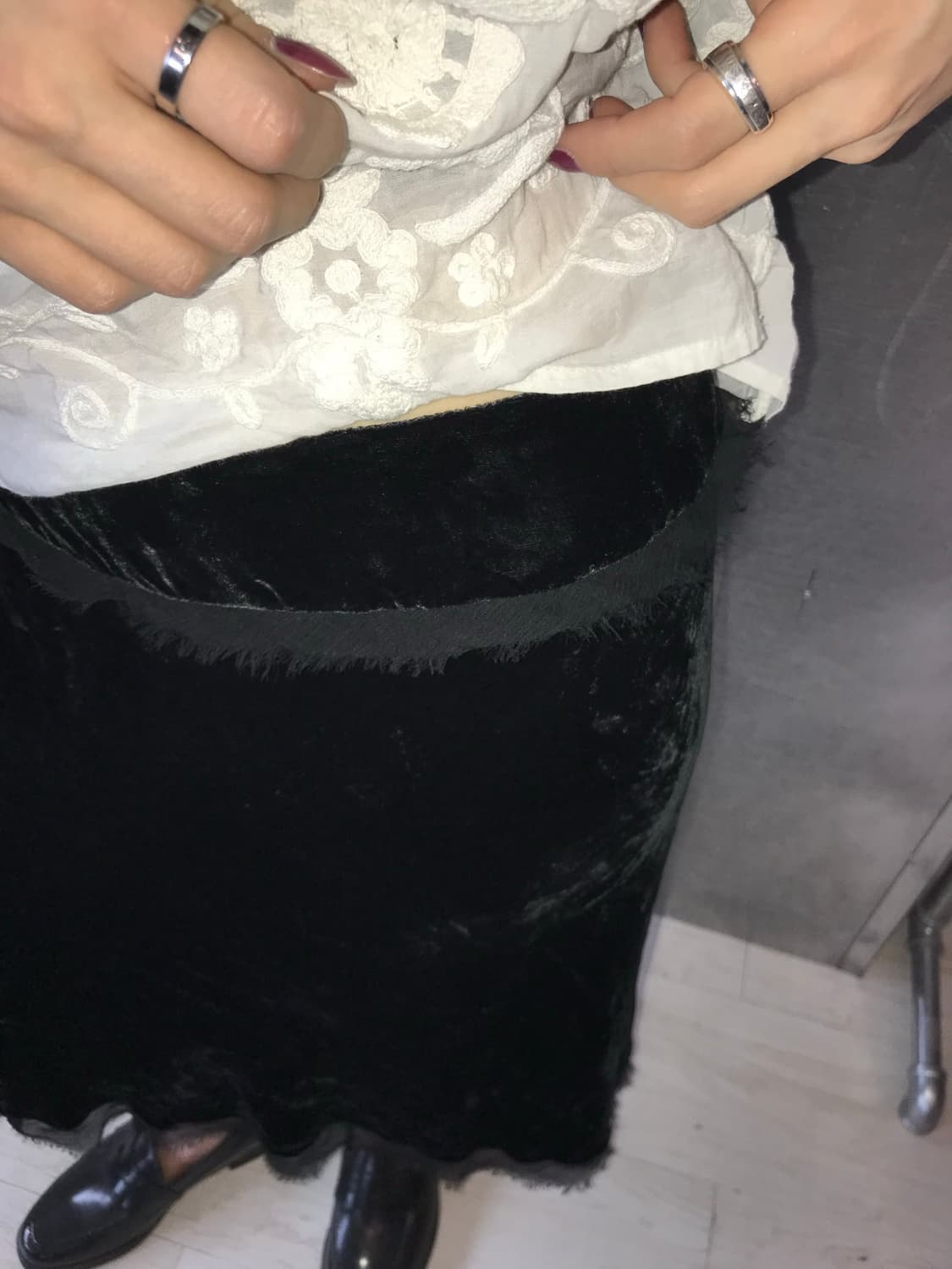 ✷ Velvet Black Skirt 상품이미지5