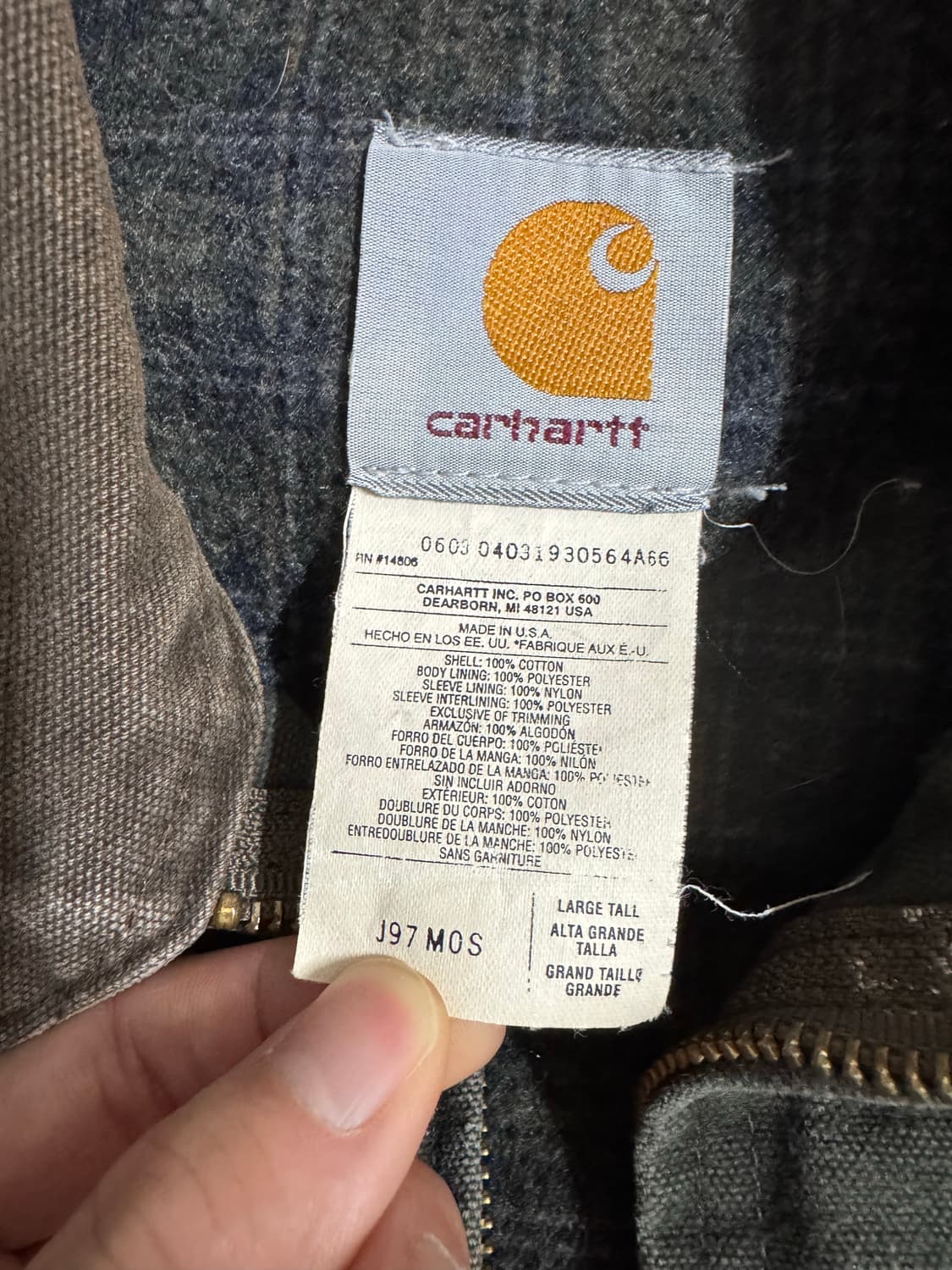 칼하트 디트로이트 J97 자켓 모스그린 L 상품이미지3