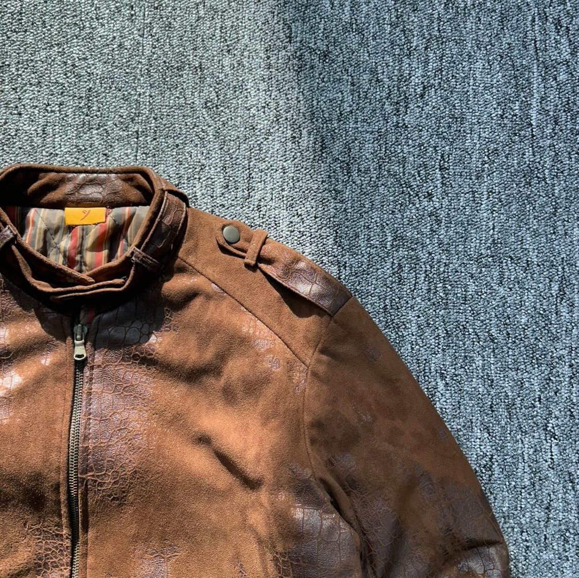 빈티지 인조 스웨이드 브라운 자켓 상품이미지2